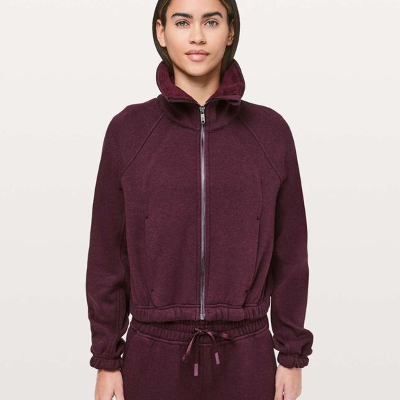 Women's Lululemon Cropped Full-Zip Plush Times Fleece Jacket - Picture 6 of 16